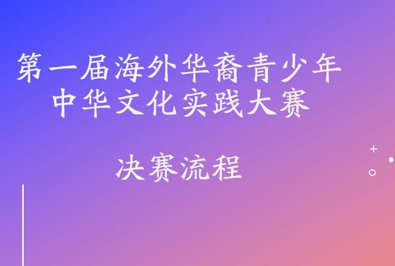 第一届海外华裔青少年中华文化实践大赛德国赛区决赛流程